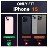 SHIELDON Case for iPhone 15 2023, Genuine Leather Wallet Book Case Magnetic RFID Blocking Credit Card Holder Kickstand Shock Absorbing Cover Compatible with iPhone 15 6.1 - Retro Brown