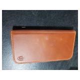 SHIELDON Case for iPhone 15 2023, Genuine Leather Wallet Book Case Magnetic RFID Blocking Credit Card Holder Kickstand Shock Absorbing Cover Compatible with iPhone 15 6.1 - Retro Brown