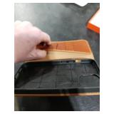 SHIELDON Case for iPhone 15 2023, Genuine Leather Wallet Book Case Magnetic RFID Blocking Credit Card Holder Kickstand Shock Absorbing Cover Compatible with iPhone 15 6.1 - Retro Brown