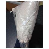 BTTN Extra Long Shower Curtain, 72x84 Inch Long Boho Tassel Linen Fabric Shower Curtain Set with Plastic Hooks, Tall Modern Farmhouse French Country Chic Cloth Shower Curtain for Bathroom, Cream/Beige