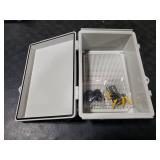 YETLEBOX Outdoor Waterproof Electrical Box Junction Box Weatherproof IP67 ABS Plastic Enclosure Switch Router Project Box Electronics Enclosure with Mounting Plate Wall Bracket Grey 11.1x7.5x5.1