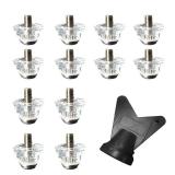 Pcmursal 12Pcs Football Cleats Screw on Studs, Football Cleats Metal Studs for Firm Surfaces Outdoor Athletic Training, The Diameter of The Spikes is 5mm