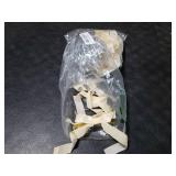 Shihanee Beige Christmas Bows Decor Set 1 Large Neutral Satin Christmas Tree Topper 24 Velvet Ribbon Bows with 3000 Strands Silver Tinsel Icicles Vintage Xmas Ornament for Holiday Wreath Gift Wrapping