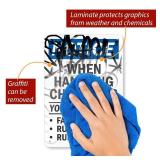 SmartSign Notice - When HANDLING Chemicals You Must WEAR FACE Shield, Rubber Gloves and Rubber Apron Sign | 7 x 10 3M Reflective Aluminum