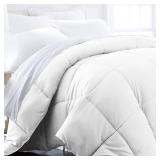Becky Cameron Beckham Hotel Collection Full/Queen Size Comforter - 1600 Series Down Alternative Home Bedding & Duvet Insert - Pure White