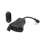 Woods 50126WD Outdoor Indoor Wireless Remote Control Outlet Kit; Electrical Plug in Remote Light Switch; Features 3 Grounded (3-Prong) Outlets with a Pairable Remote; CSA Rated; FCC Compliant; Black