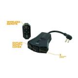 Woods 50126WD Outdoor Indoor Wireless Remote Control Outlet Kit; Electrical Plug in Remote Light Switch; Features 3 Grounded (3-Prong) Outlets with a Pairable Remote; CSA Rated; FCC Compliant; Black