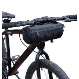 2.5L Bike Handlebar Bag, Waterproof Bicycle Accessories, Bike Frame Front Pouch with Zipper and Shoulder Strap