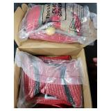 Zopeal 2 Pcs Christmas Woven Basket with Gift Bag, Ribbon and Red Tissue Paper Deer Woven Storage Bin Empty Basket Holiday Decorative for Xmas Gifts, 12 x 8 x 5 inch