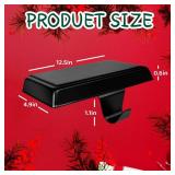 Christmas Weighted Stocking Holders For Mantle Set of 6,Mantle Stocking Hangers,Heavy Duty Christmas Stockings Holders Christmas Ornaments for Counter Tables Window Fireplace Mantle Decoration (Black)