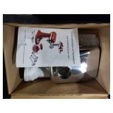 100% Polished Stainless Steel Meat Grinder Attachment for KitchenAid Mixer, Dishwasher Safe Food Grinder Attachment Anti-Corrosion