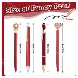BESARME 4 Pcs Red Pens for Women, Red Gifts for Women Valentines Day Gifts for Teen Girls Fancy Pen Valentine Pens Cute Pen for School Office Supplies