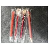 BESARME 4 Pcs Red Pens for Women, Red Gifts for Women Valentines Day Gifts for Teen Girls Fancy Pen Valentine Pens Cute Pen for School Office Supplies