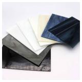 LITMIND 8 Sheets Stained Glass Variety Pack, 4 x 6 inch Mosaic Glass Tiles for Crafts, Art Glass Pack, Mixed Colors and Patterns (White+Black+Gray)