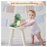 Adorlynetty Dinosaur Stuffed Animal,12in Cute Stuffed Dinosaur Plush Soft Dino Plushie Toys for Boys Girls Baby Kids (Green)