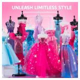 Klever Kits 400+PCS Fashion Design Crafts for Kids, Art and Crafts, DIY Sewing Kits with 3 Mannequins for Girls Aged 8-12, Birthday Presents, Toys for Kids