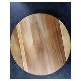 ORIDOM Acacia Wood Lazy Susan, Wood Turntable Tray Cabinet Organizer,14
