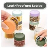 Lulonpon 8-Pack Thick Glass 2oz Mini Mason Jars with Lids - Airtight Condiment Containers, Salad Dressing Cups & Sauce Bottles for Lunch Box, Travel, Pantry Storage