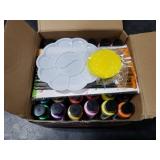 52 Pcs Metallic Acrylic Paint Set with 12 Brushes, 2 Knives & Palette, 36 Colors (2oz/60ml) - for Adults, Artists & Beginners - Canvas Ceramic Rock Wood Pumpkin Painting Kit