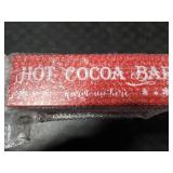 Christmas Hot Cocoa Wood Tray Holder Box Station for Home Kitchen Holiday Decor