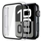 Misxi 2 Pack Tempered Glass Case Compatible for Apple Watch Series 11 (2025) Series 10 42mm, Hard PC Screen Protector Protection Ultra-Thin Lightweight Scratch-Resistant Cover for iWatch, Transparent