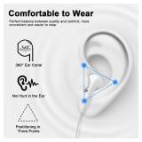 2 Pack Wired Headphones for iPhone Earbuds with Built-in Microphone & Volume Control Nosie Reduction Earphones Headsets Compatible with iPhone 14 13 12 11 Pro Max XS XR X 8 7, Support All iOS System