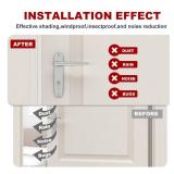 40FT Rubber Weather Stripping Door Seal, Self Adhesive Door Insulation Strip, Block Drafts, Multi-Layer Soundproof, Weatherstripping for Door Frame and Windows (Black)