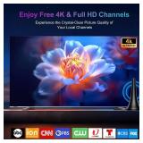 TV Antenna for Smart TV, Indoor Antenna for Local Channels, Long Range Reception, Supports 4K 1080p HD, Amplified Signal Booster, 9.84FT Coax Cable, Easy Installation