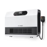 GiveBest Wall Heater, 1500W Electric Space Heater for Bedroom Bathroom with ALCI Plug, Heater with Remote Control for Office Dorm Use, Adjustable Thermostat, 12H Timers, Compatible with Alexa, White