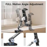 suptek Aluminum Alloy Tablet Stand for Desk, Adjustable Foldable Arm Holder Mount Compatible with iPad 10/9th, iPad 13/12.9 Pro, Portable Monitor 12.9-18.6