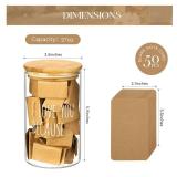 AW BRIDAL 50 Blank Love Notes Memory Jar, Anniversary Birthday Gifts for Boyfriend Girlfriend Husband Wife Mom Dad Friends, Couple Gifts Love You Because Jar for Engagement Bridal Wedding Registry