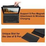 Keyboard Case for Samsung Galaxy Tab S10 FE/S9 FE 10.9 inch | Tab S9/S8/S7 11 inch, Magnetic Detachable Wireless Tablet Keyboard & Slim PU Leather Folio Stand Cover with S Pen Holder