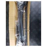 GXOACKJ 2 Pack Black Curtain Rods for windows 32 to 48 inch, 5/8 inch Splicing Heavy Duty Metal Curtain Rod Set with Brackets