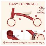 SEREED Balance Bike for 1 Year Old, 10 inches Aluminum Frame, Red (UD30), Baby