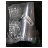 Homestockplus 25 Pack 15 oz BPA-Free Clear Plastic Cups with Strawless Sip Lids - Leak-Proof Round Bottom Disposable Iced Coffee Cups for Kids, To-Go Cold Drinks, Ideal for Small Parties & Daily Use