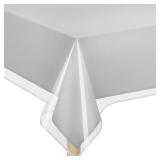 Elaine Karen Clear Plastic Table Cover Protector 100% Waterproof Table Protector Crystal Clear Plastic Tablecloth Cover for Dining Table Heavy Duty Vinyl, 54 x 72 Rectangle