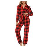 Senert Matching Christmas Women Pajamas Sets, Plaid Pajamas For Christmas Pjs Matching Sets Loungewear