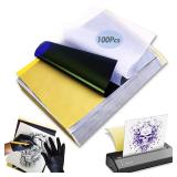 Rayyl Tattoo Transfer Paper 100 Sheets Tattoo Stencil Paper A4 Size 4-Layer 8.5 x 11 Tracing Paper for Tattoo Kit Tattoo Supplies