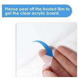 Led Note Board, 11.8x6-inch Illuminated Dry Erase Board with Stand, Acrylic Dry Erase Board with Light, Illuminated Memo Led Letter Message Board, Glass Led Whiteboard.