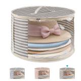 ComfortKeeper 1 Pack Hat Storage Box with Clear Window, Holds up to 7 Caps Cowboy Hat Organizer Bag for Closet for Wide Brim Hats with Carrying Handles, Gray