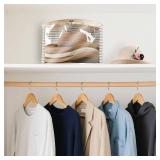 ComfortKeeper 1 Pack Hat Storage Box with Clear Window, Holds up to 7 Caps Cowboy Hat Organizer Bag for Closet for Wide Brim Hats with Carrying Handles, Gray