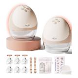NCVI Heated Hands-Free Breast Pump, Wearable Warming Comfort, Hospital-Grade -300mmHg Suction, Slim & Quiet Electric Breastfeeding Pump, 4 Modes 9 Levels, Long Battery Life, Fits 19-28mm