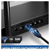 Cat 6 Ethernet Cable 30 ft, 10Gbps High Speed Ethernet Cable, Internet Cable Outdoor&Indoor, Rj45 Cat6 Cable Long Ethernet Cable for Computer, Router, Modem, PS4/5, Xbox, Gaming- Black