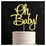 Auteby Oh Baby Cake Topper - Baby Shower For boys and girls