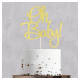Auteby Oh Baby Cake Topper - Baby Shower For boys and girls