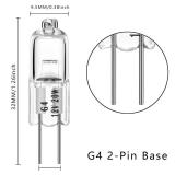 YBEK G4 Halogen Bulbs 20W 12V T3 JC Type 2 Pin Base Replacement for Landscape Under Cabinet Puck Light Track Lighting Dimmable(9 Pcs)