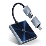 Wireless CarPlay Adapter for iPhone, Super mini Compact 2-in-1 Dongle for Apple iOS 10+, Convert Wired to Wireless CarPlay, Instant Connectivity, Fit for Cars with Built-in CarPlay, Black