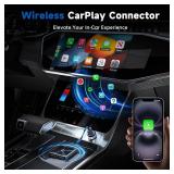 Wireless CarPlay Adapter for iPhone, Super mini Compact 2-in-1 Dongle for Apple iOS 10+, Convert Wired to Wireless CarPlay, Instant Connectivity, Fit for Cars with Built-in CarPlay, Black