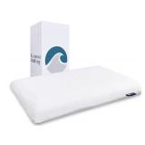 Bluewave Bedding Slim Gel Memory Foam Pillow for Stomach, Back and Side Sleepers - Therapeutic Design for Spinal Alignment, Better Breathing and Enhanced Sleeping (4-Inches Height, Standard)