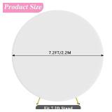 Fomcet 7.2FT Round Backdrop Cover White Round Arch Covers Circle Arch Backdrop Cover for Wedding Ceremony Birthday Party Baby Shower Decoration